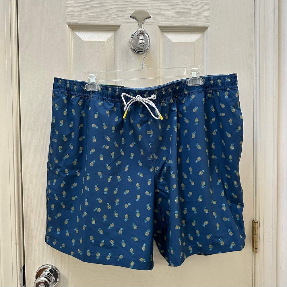 NWT Bonobos Men's Blue with Pineapple Swim Short Size XL